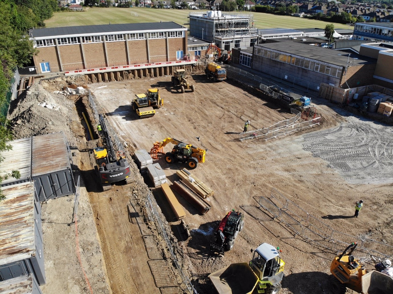 Construction of a new School, Activity Studio and MUGA pitches over four phases programme for our Client Bowmer & Kirkland.