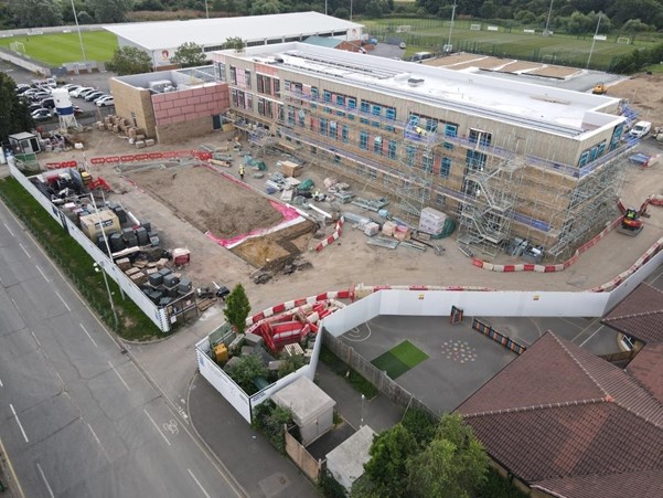 Construction of a new Guru Nanak Sikh multi academy primary School in Hayes, Hillingdon Working in partnership with our client Bowmer & Kirkland.