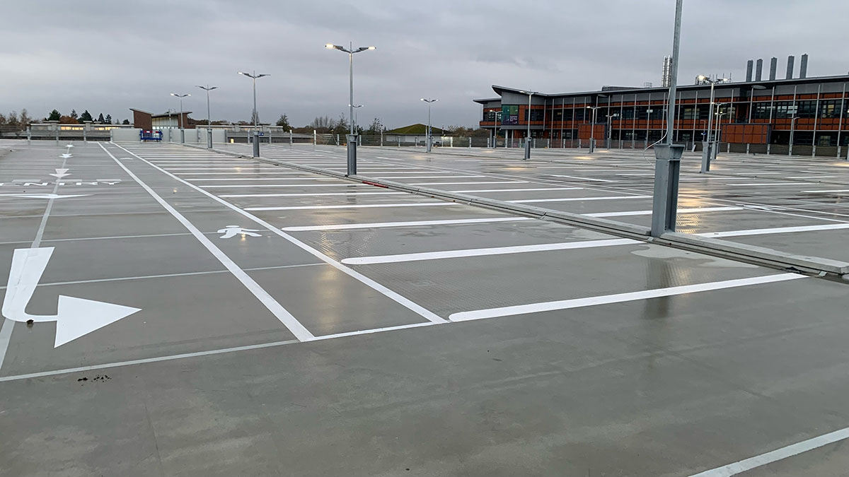 Construction of multi-story pre cast concrete car park