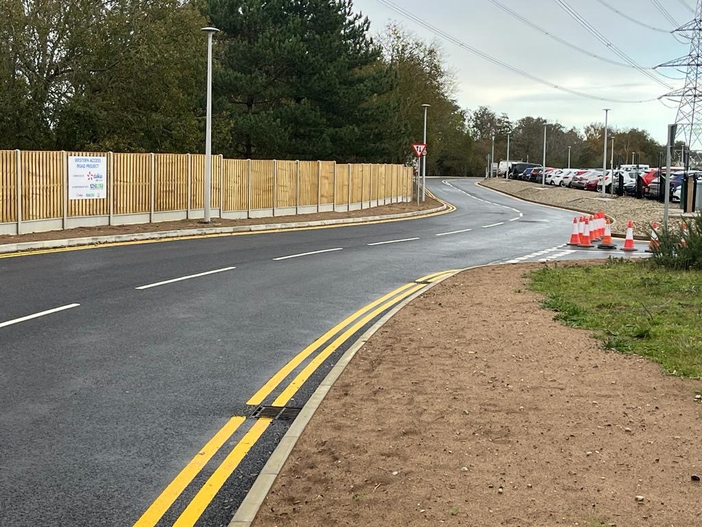 Construction of a new access road within Sizewell B to facilitate release of land for the new Sizewell C nuclear power station.